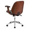 Mid Back Executive Office Chair - Black Leather, Swivel - FLSH-SD-SDM-2235-5-BK-GG