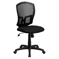 Mid Back Designer Back Swivel Task Chair - Black