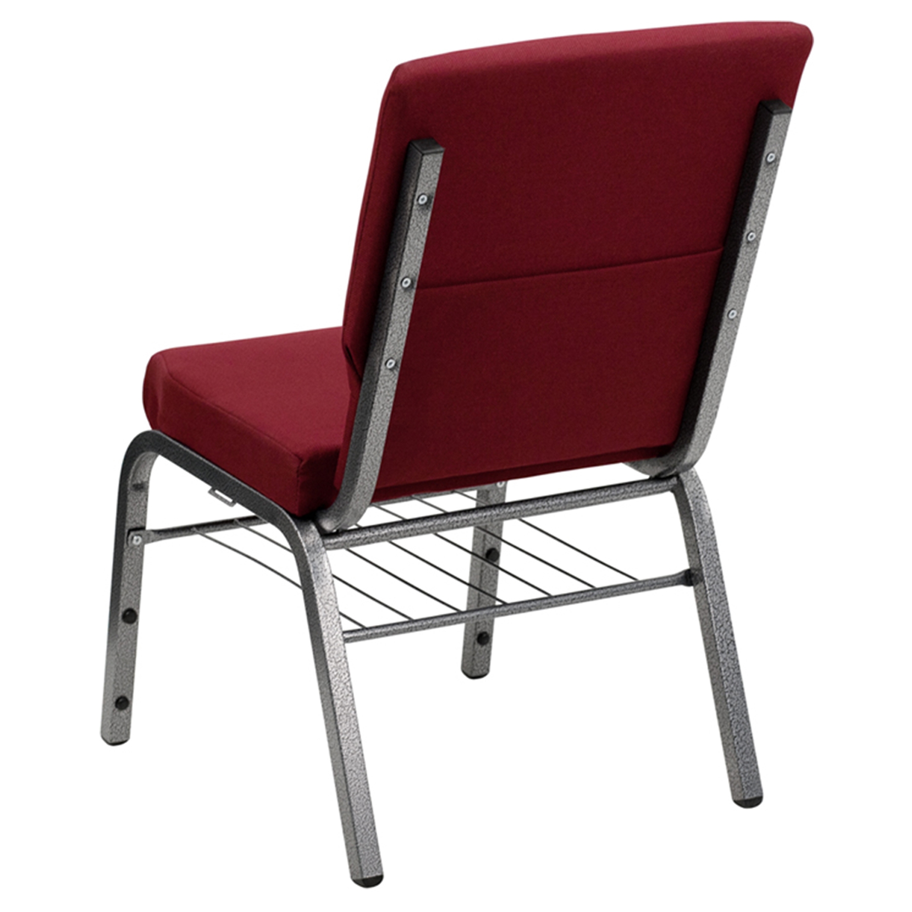 Hercules Series Stacking Church Chair Burgundy Silver Vein Frame   Xu Ch 60096 By Silv Gg 2 