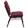 Hercules Series Stacking Church Chair - Gold Vein, Burgundy, Book Rack - FLSH-XU-CH-60096-BYXY56-BAS-GG