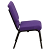 Hercules Series Stacking Church Chair - Purple, Gold Vein Frame - FLSH-XU-CH-60096-PU-GG