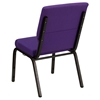 Hercules Series Stacking Church Chair - Purple, Gold Vein Frame - FLSH-XU-CH-60096-PU-GG