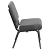 Hercules Series Stacking Church Chair - Gray, Silver Vein - FLSH-XU-CH0221-GY-SV-GG