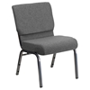 Hercules Series Stacking Church Chair - Gray, Silver Vein - FLSH-XU-CH0221-GY-SV-GG