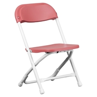 Kids Plastic Folding Chair - Burgundy