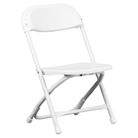 Kids Plastic Folding Chair - White