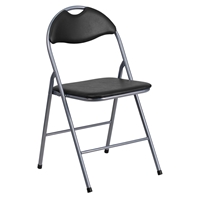 Hercules Series Folding Chair - Carrying Handle, Black