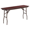 60" Folding Table - Rectangular, Mahogany - FLSH-YT-1860-HIGH-WAL-GG