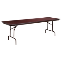 30" x 96" Rectangular Banquet Table - Folding, Mahogany