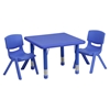 24" Square Activity Table - Height Adjustable, Blue - FLSH-YU-YCX-002-2-SQR-TBL-BLUE-GG