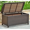 Barcelona Outdoor Storage Trunk / Bench - Chocolate Wicker - INTC-4221-CH