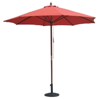 9' Outdoor Autumn Red Umbrella