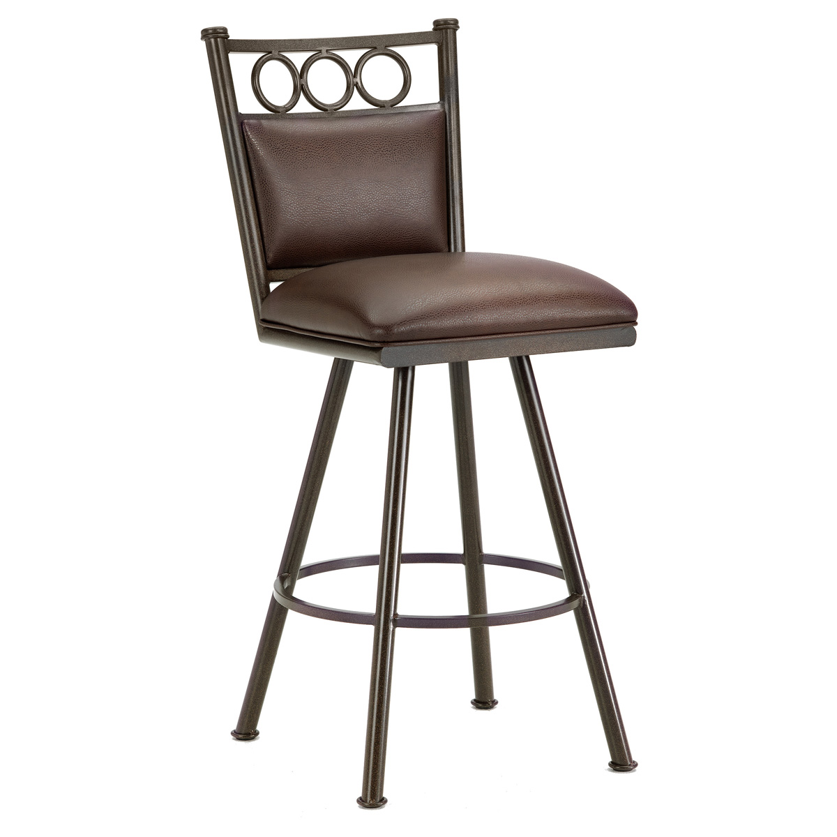 Waterson 30 Armless Swivel Bar Stool Padded Rust Leather Dcg Stores
