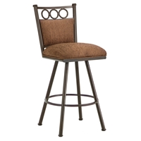 Waterson 26" Armless Swivel Counter Stool - Padded, Rust, Chenille