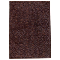 Amiya Hand Tufted Wool Rug in Chocolate Brown