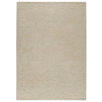 Capri Off-White Hand Tufted Rug with Twisted New Zealand Wool