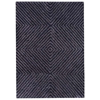 Diamond Hand Tufted Wool and Linen Rug in Blue