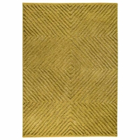 Diamond Hand Tufted Wool and Linen Rug in Green