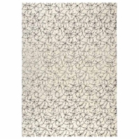 Huberta Hand Tufted Wool Rug in White and Grey