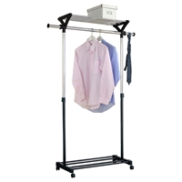 Garment Rack-04 - Adjustable Height, Chrome