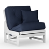 Arden Classic White Armless Chair & Cushion Set - NF-ARDN-SW-CH-SET#