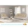 Arden White Full Size Futon & Chair Roomset - NF-ARDN-SW-CHFL-RMSET#