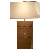 Rift Bamboo Standing Table Lamp