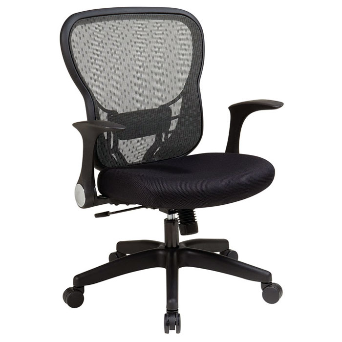Space Seating 529 Series Deluxe Black R2 SpaceGrid Back Office Chair ...