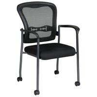 Pro-Line II ProGrid Mesh Back Stacking Visitor's Chair with Casters