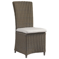 Outdoor Nico Dining Chair - White Cushion, All-Weather Wicker