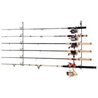 Horizontal Fishing Rod Rack - Coated Wire, 6 Rods
