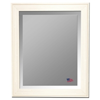 Hanging Mirror - Barnwood White & Cream Frame, Beveled Glass