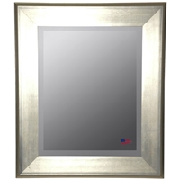 Wall Mirror - Brushed Silver Frame, Beveled Glass