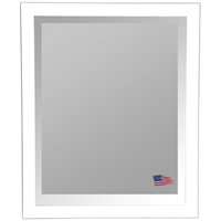 Wall Mirror - Glossy White Frame, Beveled Glass