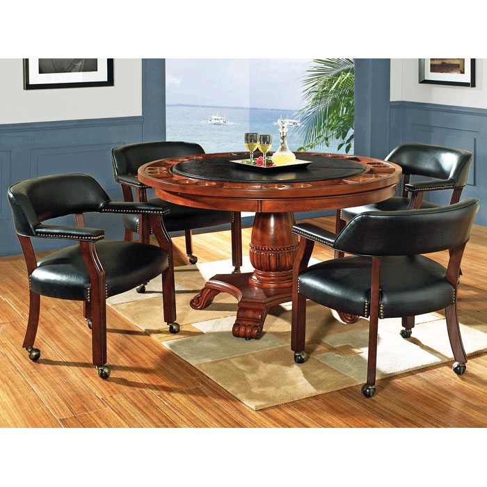 5 piece game top dining set