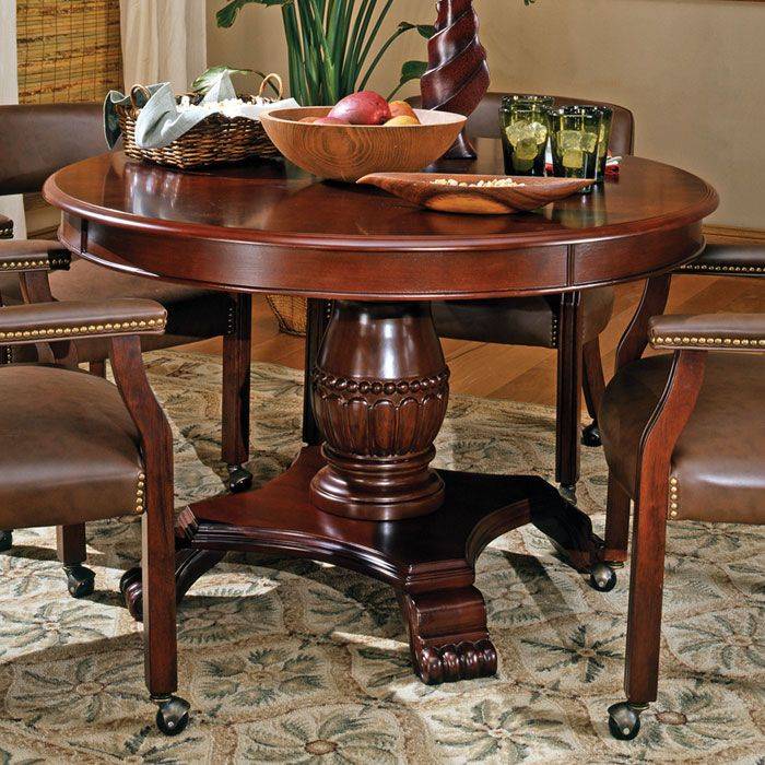 Tournament Game Dining Table in Cherry Finish DCG Stores