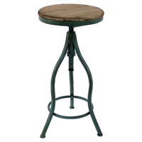 Metal Table - Round Top, Green Base