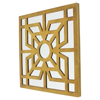 Square Mirror Wall Decor - Yellow (Set of 2)