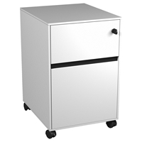 400 Series Mobile Pedestal - 2 Drawers, White