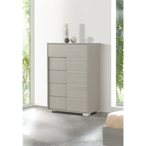 Modrest Ethan Italian Modern Chest - 5 Drawers, Gray 