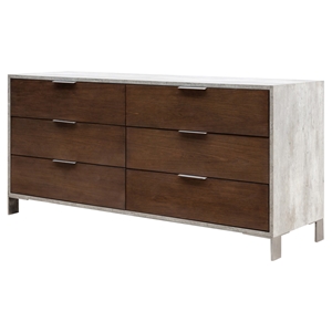 Nova Domus Conner Modern Dresser - 6 Drawers, Dark Walnut 