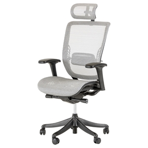 Modrest Clark Modern Office Chair - Adjustable Height, White 