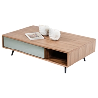 Modrest Kennedy Modern Rectangular Coffee Table - Walnut