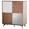 Modrest Kennedy Modern Square Buffet - 4 Doors, Walnut - VIG-VGBB1403I-WAL