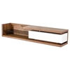 Modrest Jefferson Low Modern TV Unit - Walnut and White - VIG-VGBB662N-LOW