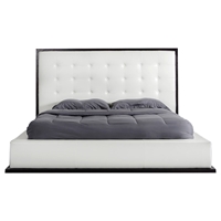 Modrest Beth Modern Leatherette Platform Bed - Wenge, White