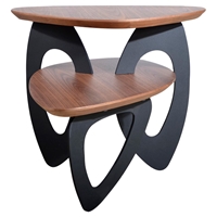 Modrest Sprig End Table - Walnut, Black