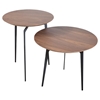 Modrest Jetson Modern 3 Pieces Coffee Table Set - Walnut - VIG-VGBBLH1621-SET