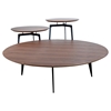 Modrest Jetson Modern 3 Pieces Coffee Table Set - Walnut - VIG-VGBBLH1621-SET