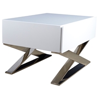 Modrest Canton Modern Nightstand - 1 Drawer, White